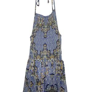 NWT BKE Angie Maxi Halter Dress womens M Split Shorts Sundress Beach